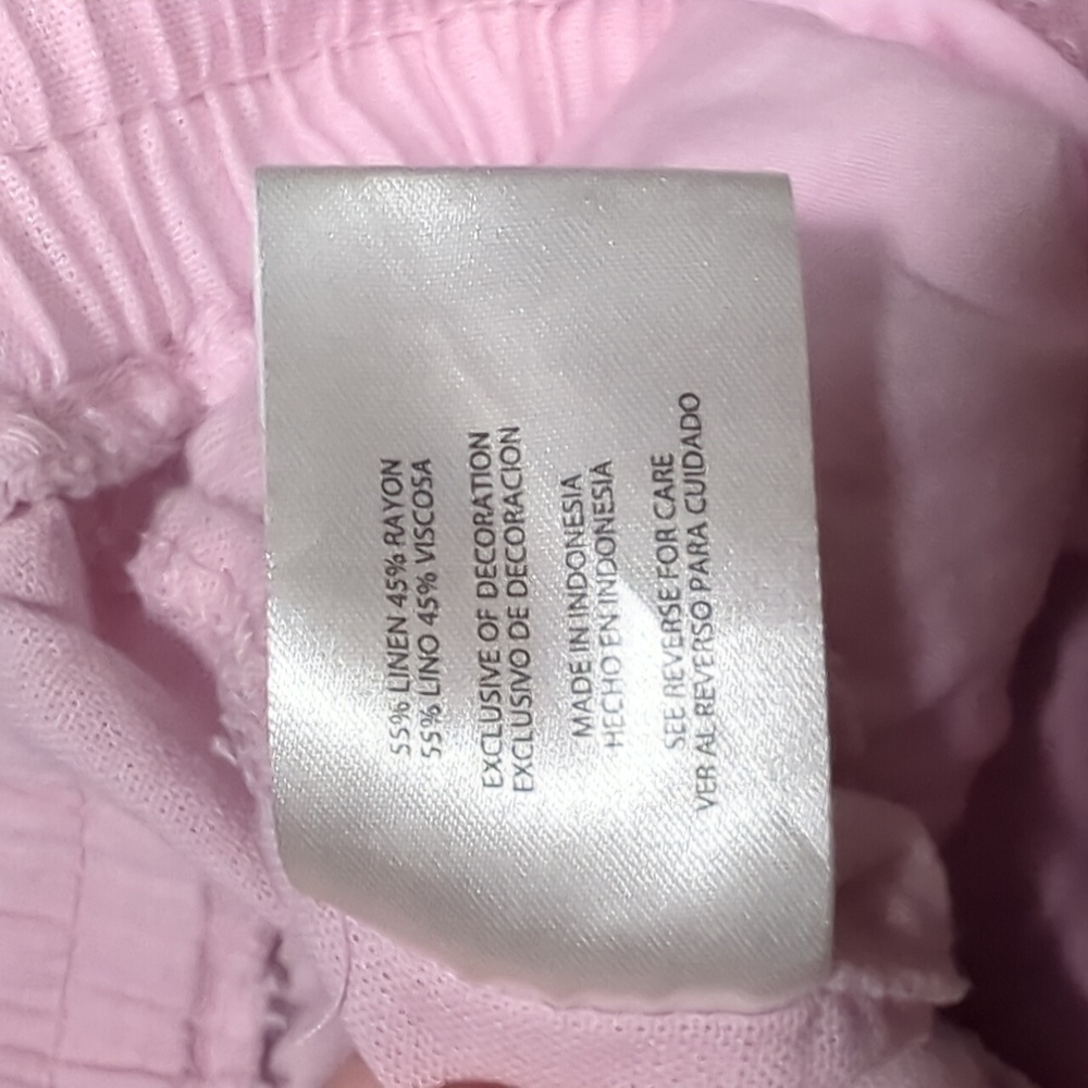 GAP Pink and Green Linen Shorts - Picture 3 of 7